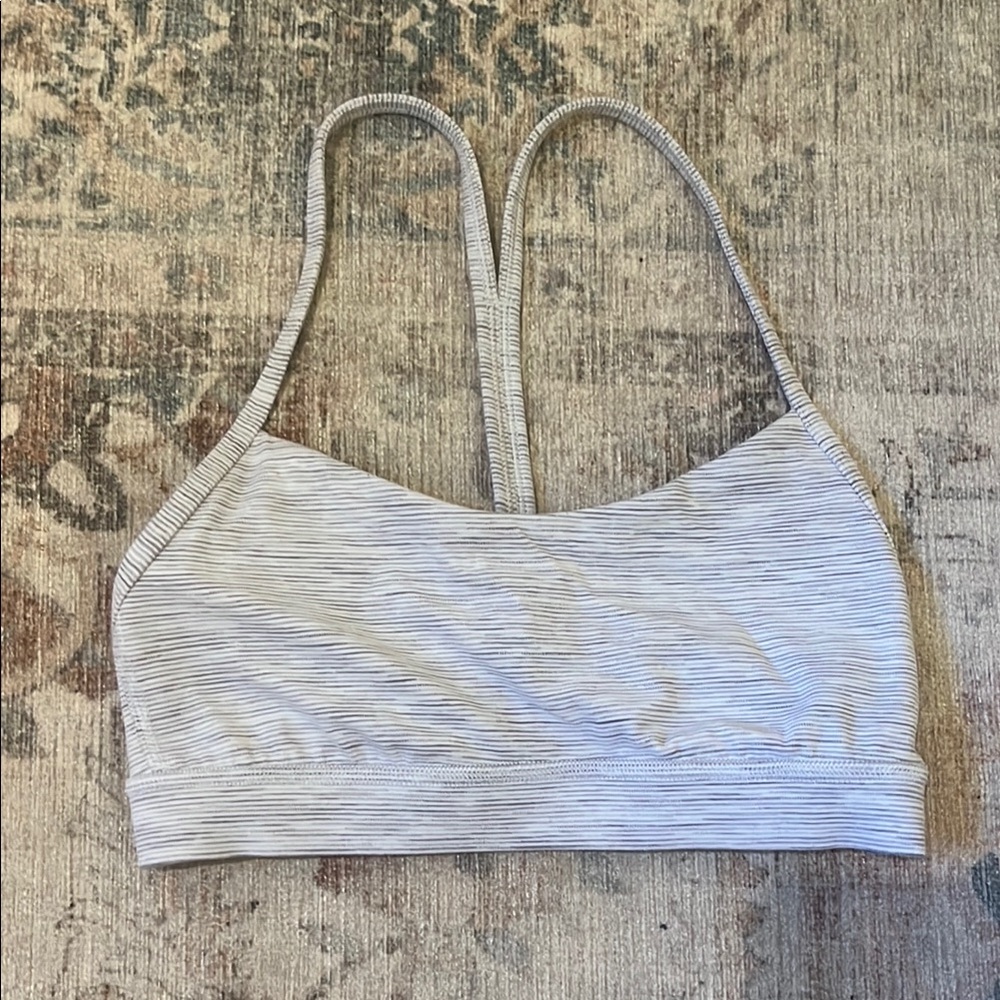 Gray Striped Women's Bralette